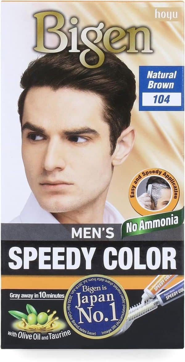 Bigen Men Speedy Hair Color 104 Natural Brown 40g