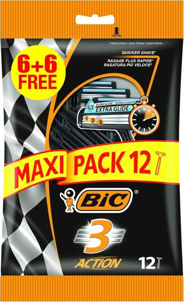 Bic Action 3 Men Razors Maxi Pack 12PCS​