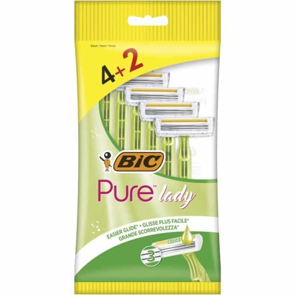 Bic Pure Lady Razor With Aloe 4+2PCS​ - Image 4