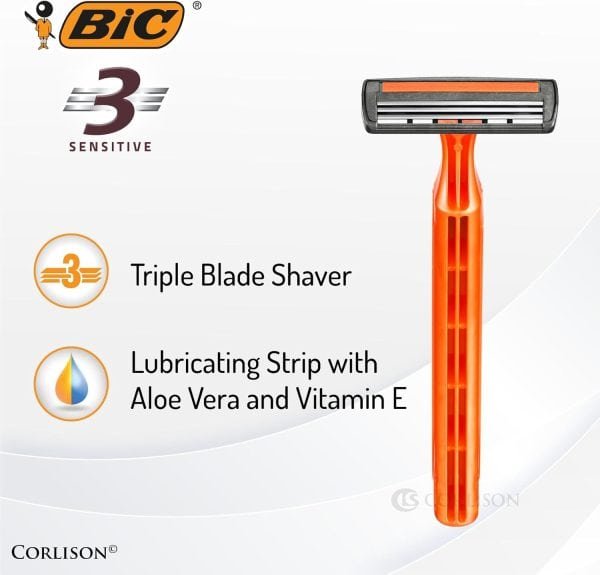 Bic Softer Shave 3 Sensitive Razor With Aloe And Vitamin E 4+2PCS​ - Image 5