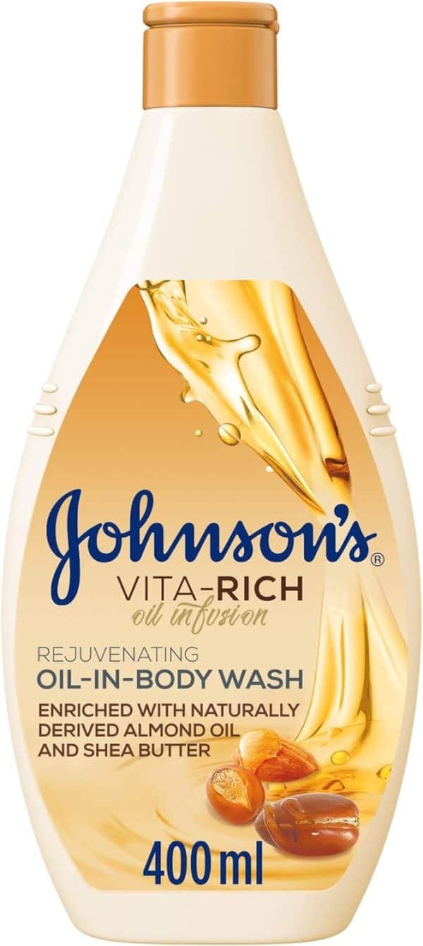 Johnson's Oil-In-Body Wash With Almond Oil And Shea Butter 400ml