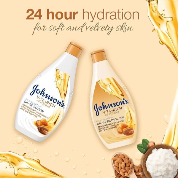 Johnson's Oil-In-Body Wash With Almond Oil And Shea Butter 400ml - Image 4