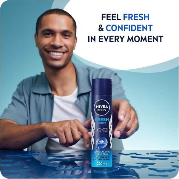 Nivea Fresh Active Men Deodorant Spray 200ml - Image 5