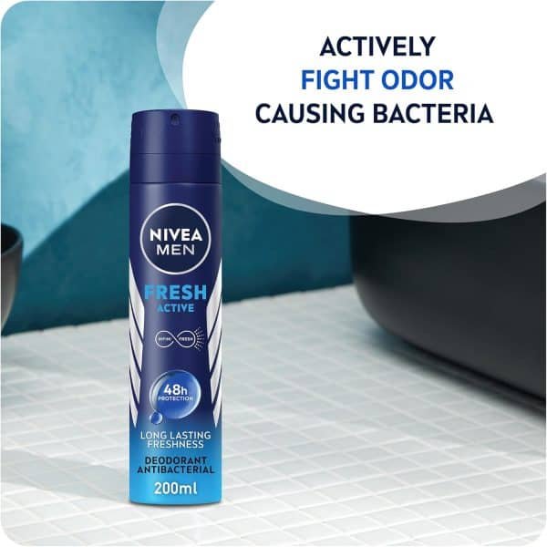 Nivea Fresh Active Men Deodorant Spray 200ml - Image 10
