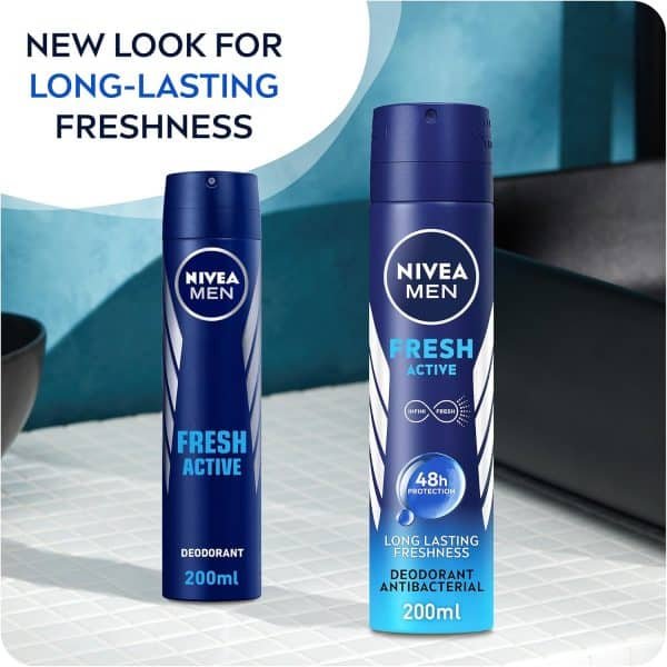 Nivea Fresh Active Men Deodorant Spray 200ml - Image 11