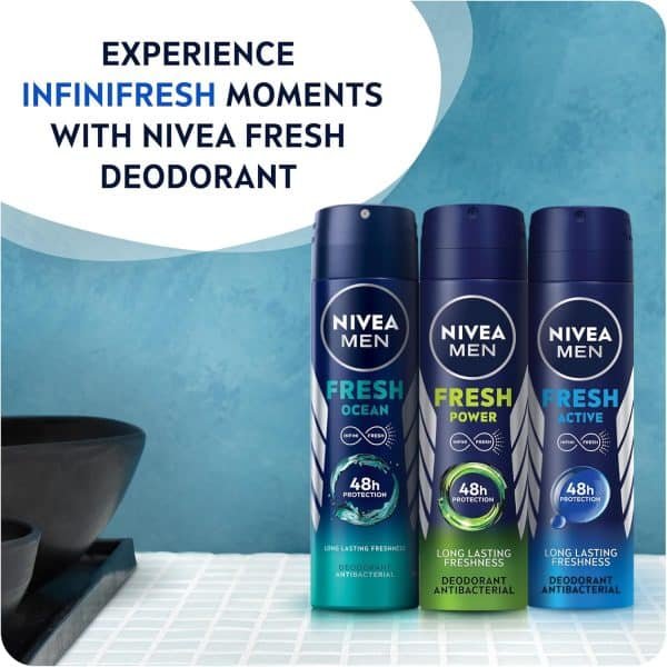Nivea Fresh Active Men Deodorant Spray 200ml - Image 12