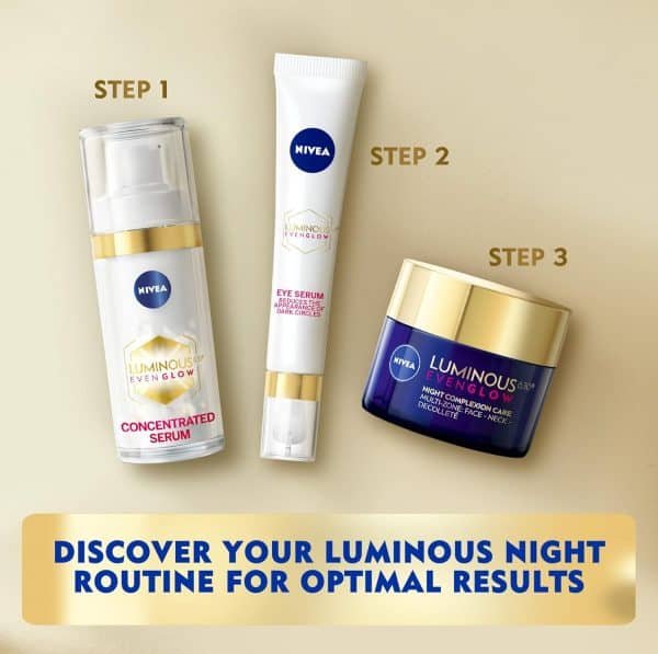 Nivea Luminous Even Glow Night Complexion Care Face Cream 50ml - Image 10