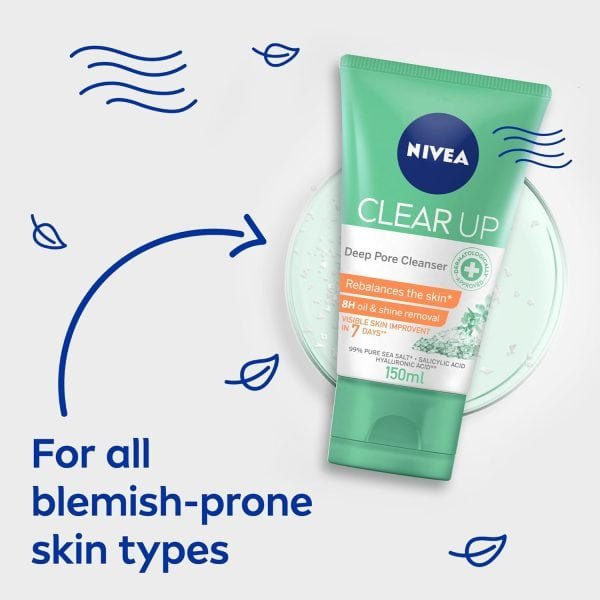Nivea Clear Up Deep Pore Cleanser Face Wash 150ml - Image 5