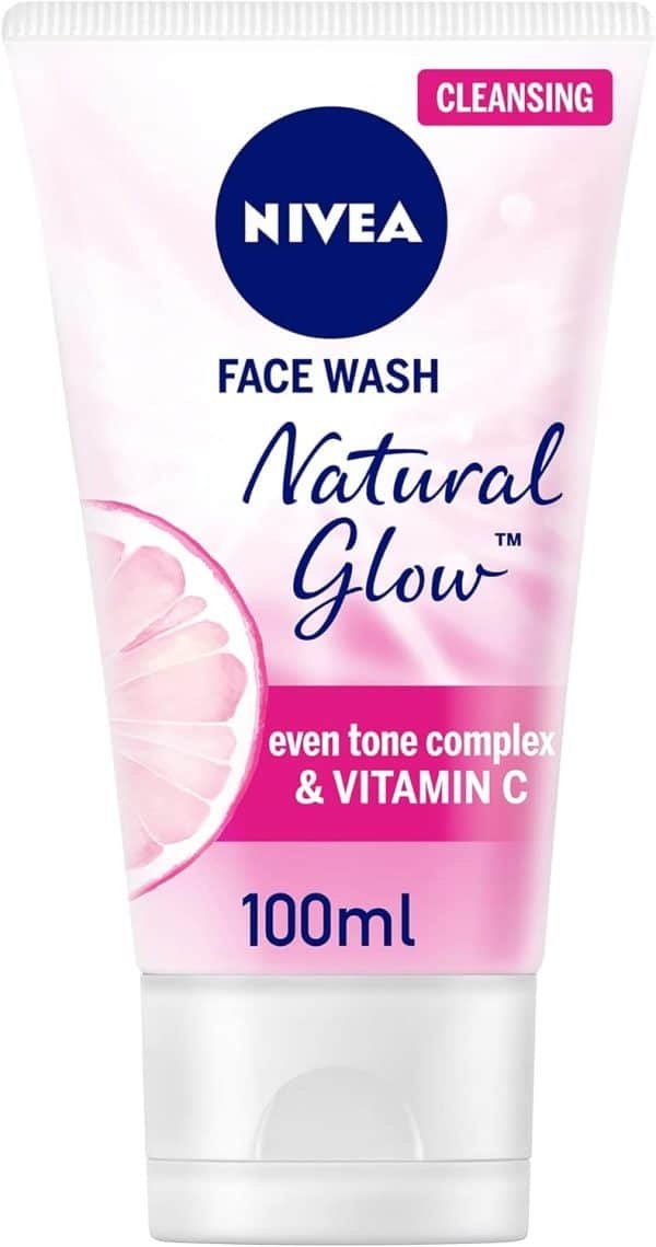 Nivea Natural Glow Deep Cleansing For Even Skin Tone Face Wash With Vitamin C 100ml