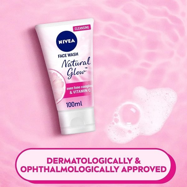Nivea Natural Glow Deep Cleansing For Even Skin Tone Face Wash With Vitamin C 100ml - Image 4