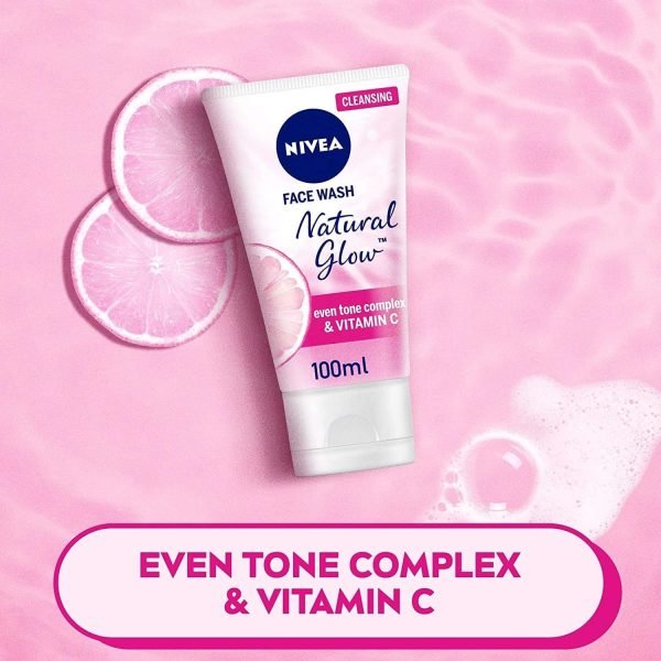 Nivea Natural Glow Deep Cleansing For Even Skin Tone Face Wash With Vitamin C 100ml - Image 6