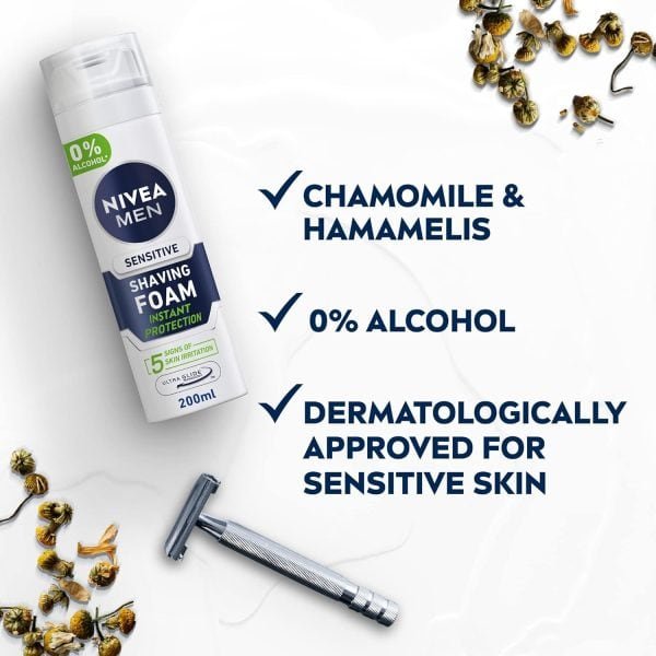 Nivea Instant Protection Shaving Foam 200ml - Image 5