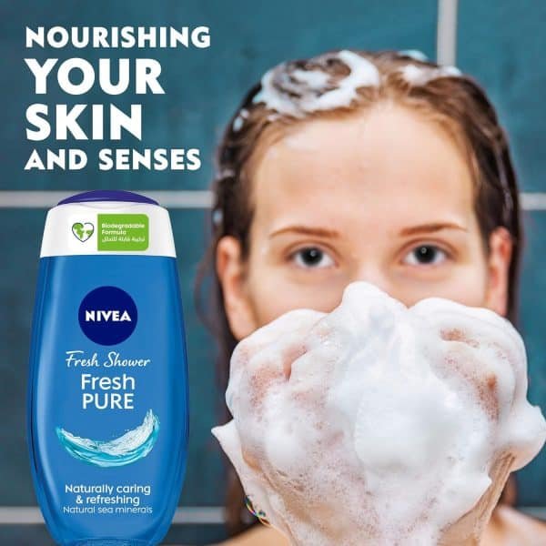 Nivea Fresh Pure Shower Gel With Sea Minerals 250ml - Image 4