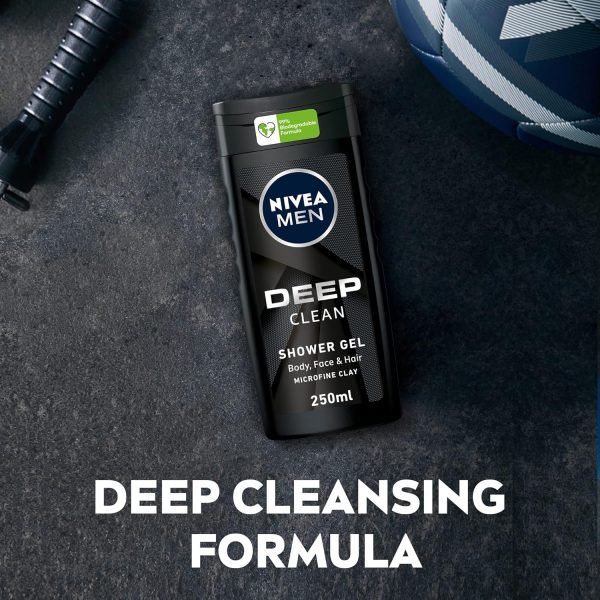 Nivea Men Deep Clean Shower Gel 250ml - Image 4