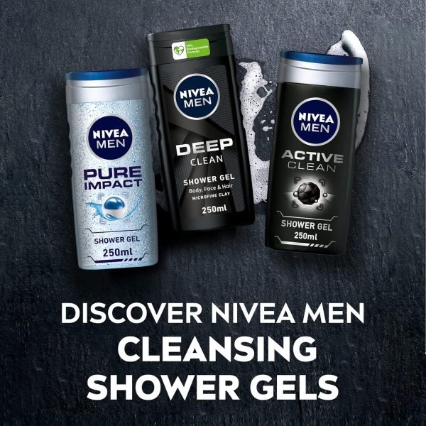 Nivea Men Deep Clean Shower Gel 250ml - Image 6