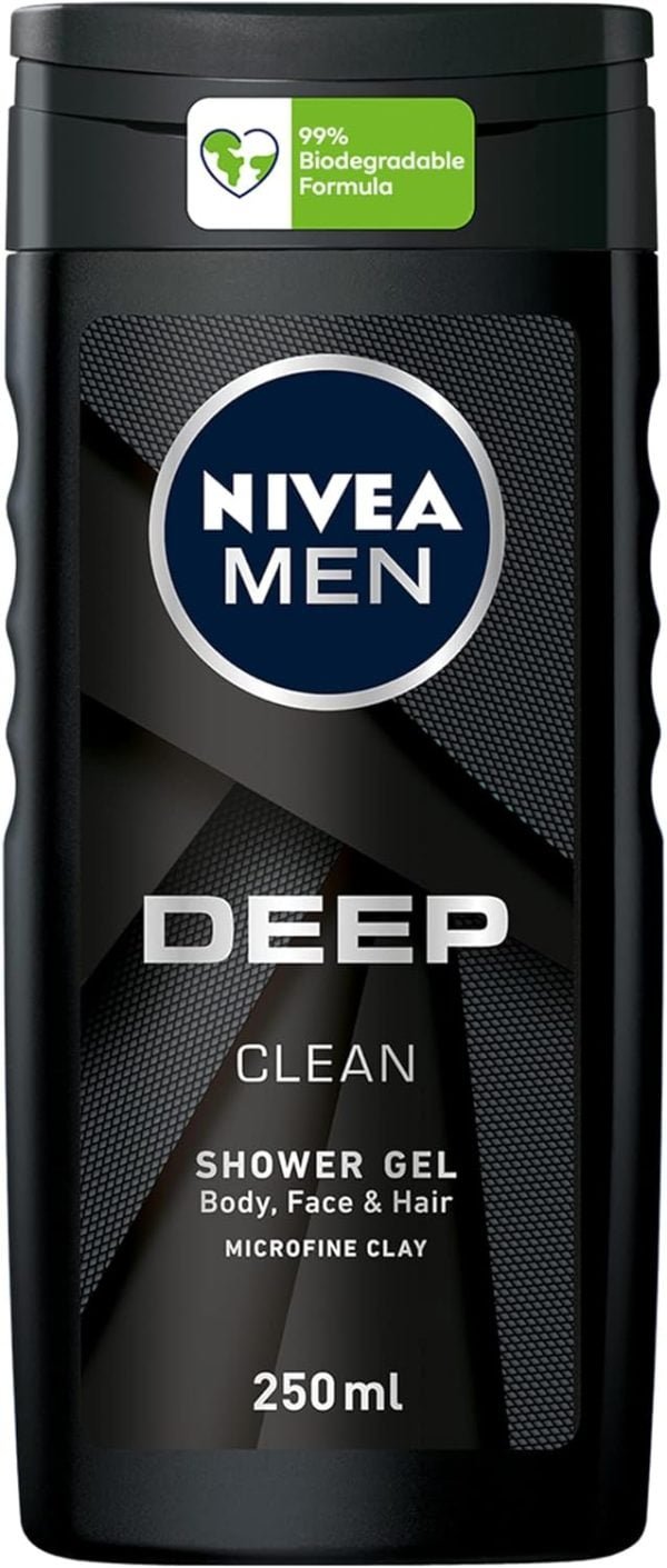 Nivea Men Deep Clean Shower Gel 250ml - Image 7