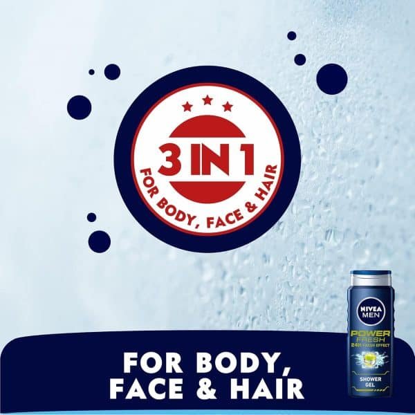 Nivea Men Power Fresh Shower Gel With 24h Fresh Effect 500ml - Image 5