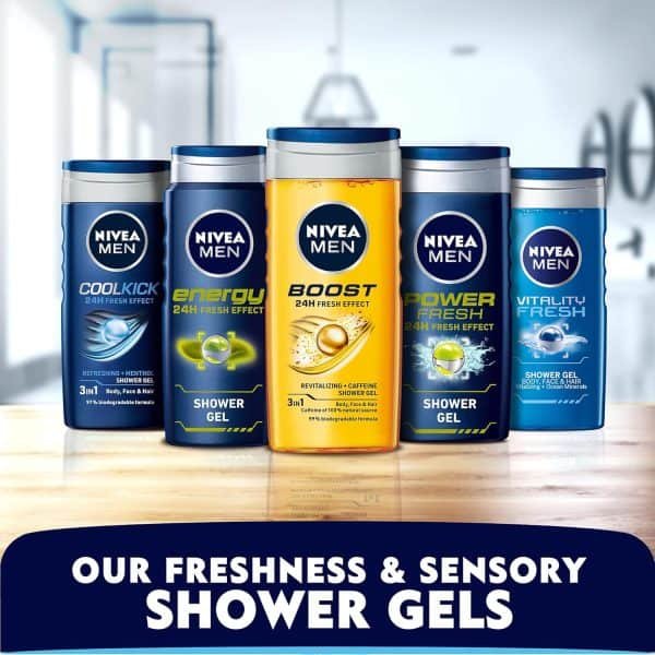 Nivea Men Power Fresh Shower Gel With 24h Fresh Effect 500ml - Image 6