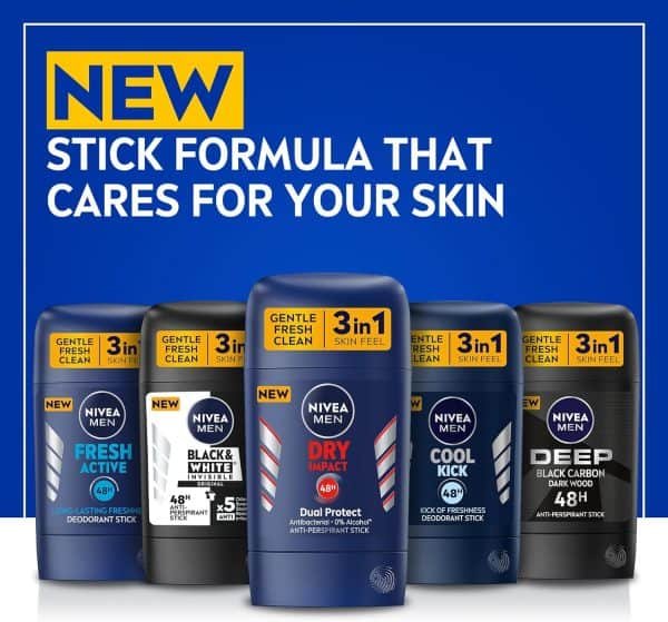 Nivea Dry Impact 3in1 Deodorant Stick 50ml - Image 7