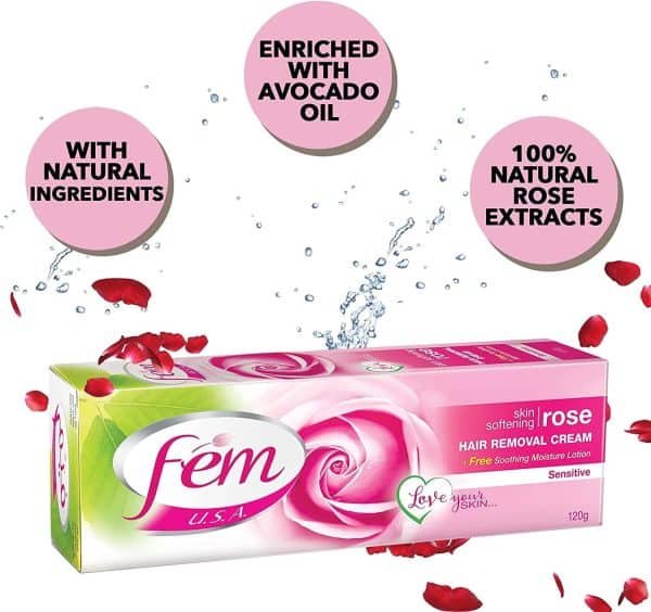 Fem Rose Sensitive Hair Removal Cream 120g - Image 5