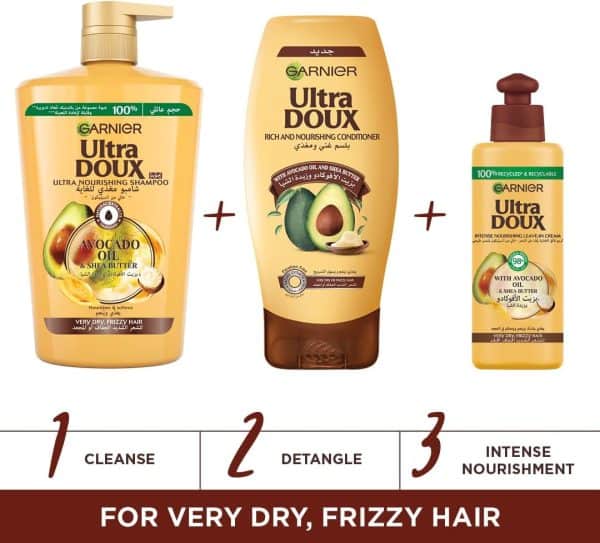 Garnier Ultra Doux Shampoo Avocado & Shea Butter 1000ml - Image 8