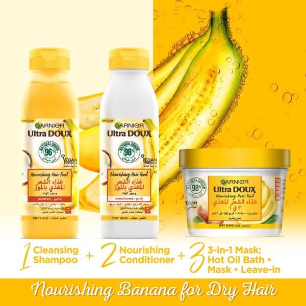 Garnier Ultra Doux Nourishing Banana Conditioner 350ml - Image 4