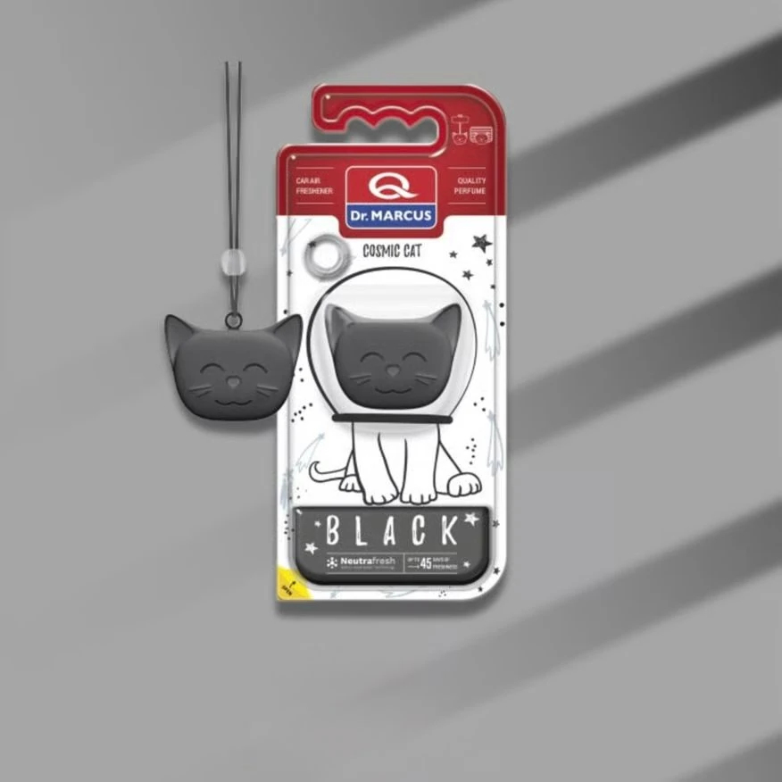 دكتور ماركوس كوزميك معطر جو للسيارة كلب اسود يوفر رائحة لطيفة تدوم لفترة طويلة