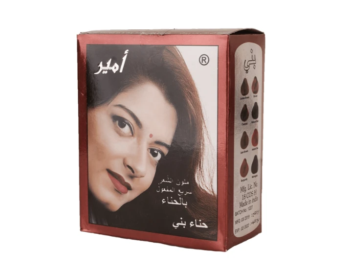 أميرز حناء بنية عناية بالشعر ولون لامع