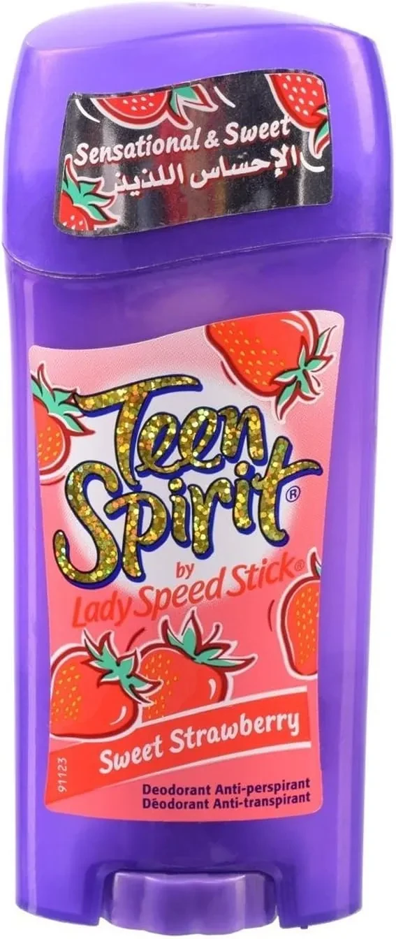 مزيل عرق ليدي سبيد ستيك تين سبيريت بالفراولة 65 جم برائحة حلوة