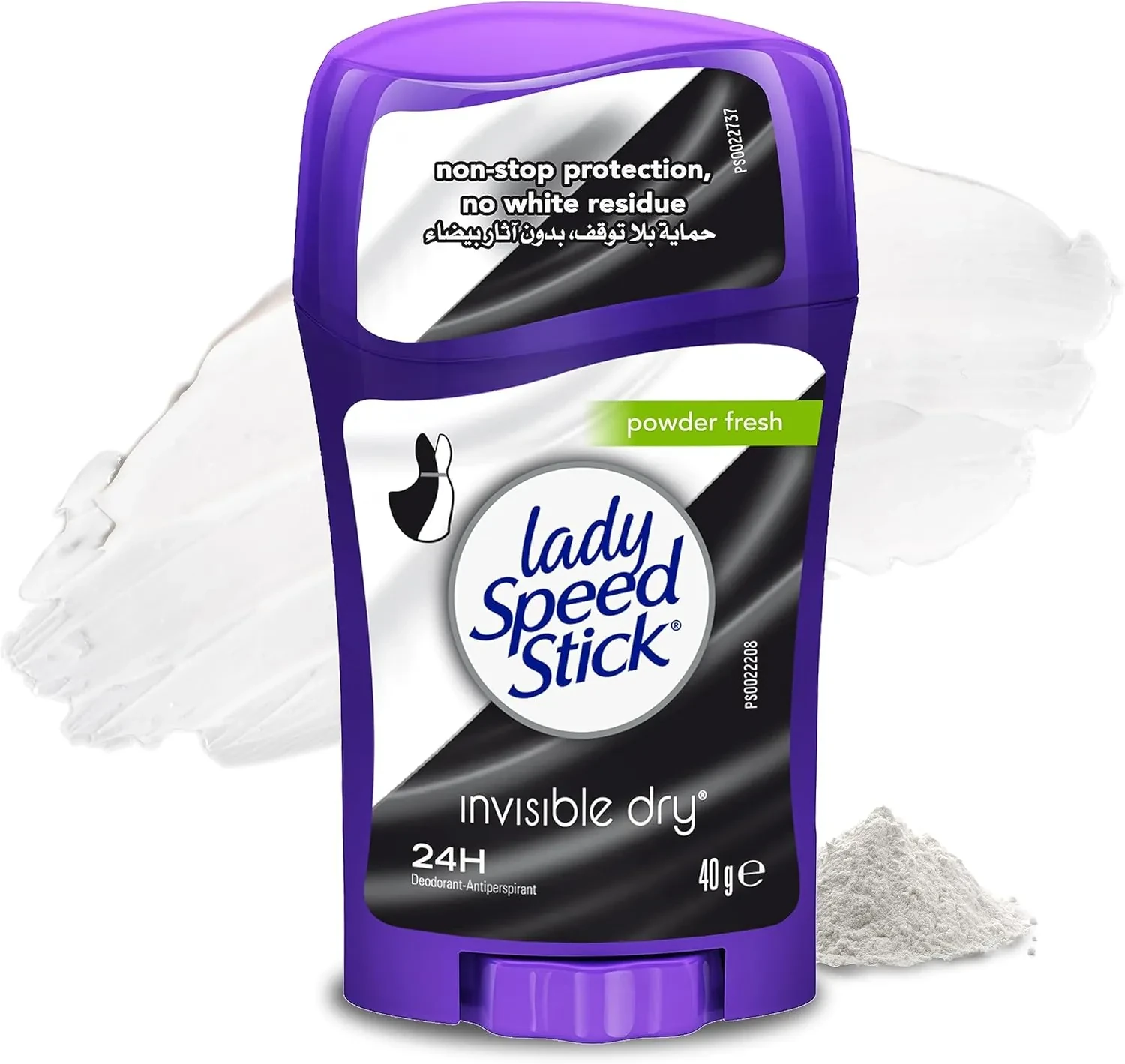 مزيل عرق ليدي سبيد ستيك باودر فريش انفيزبل دراي 40 جم حماية تدوم