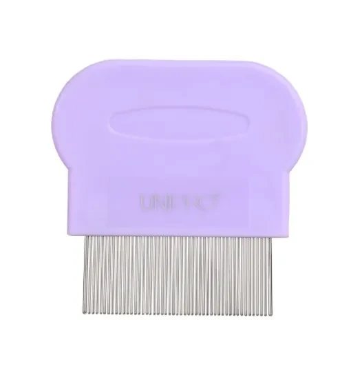 مشط معدني قصير الاسنان يوني برو يعالج الشعر من القمل