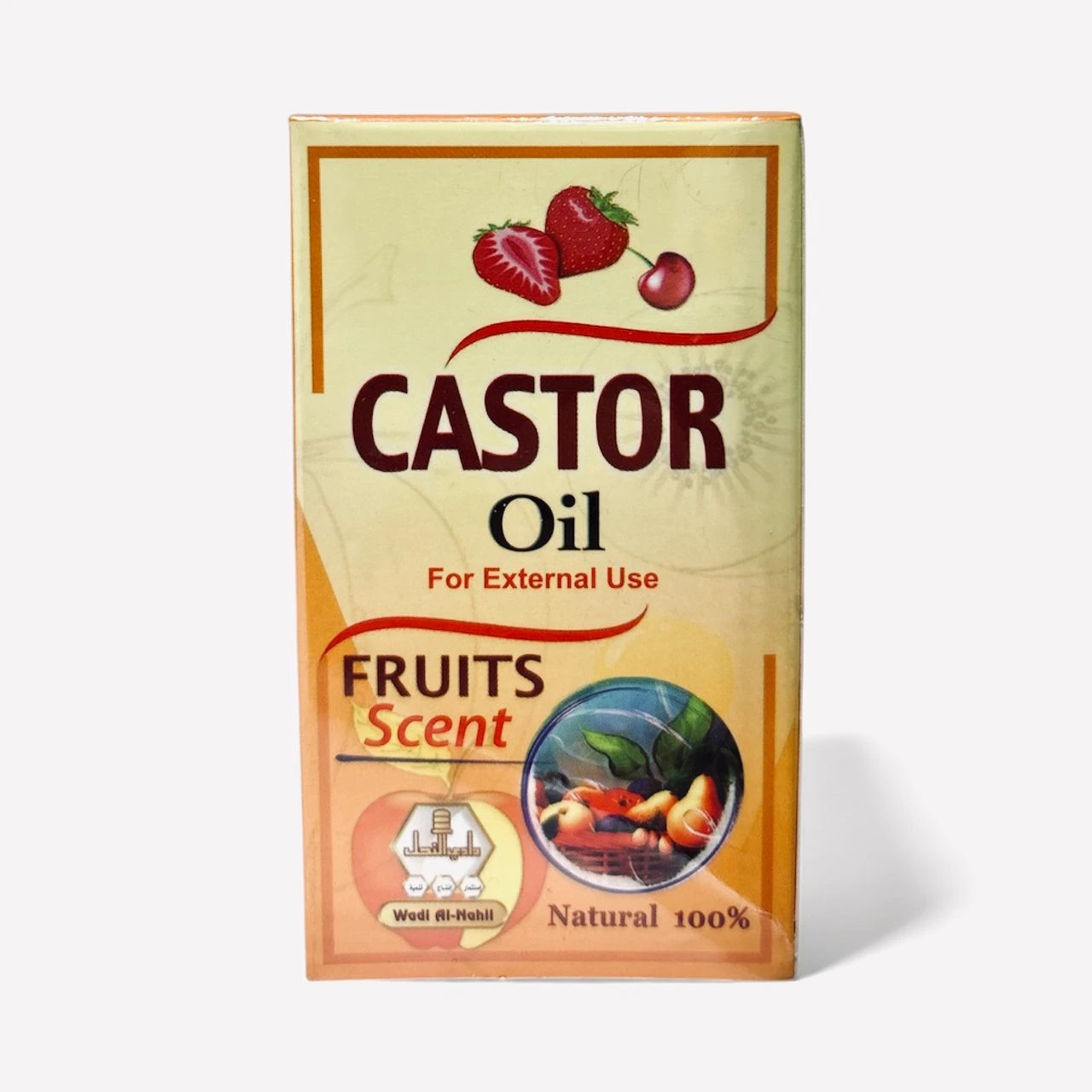 زيت الخروع وادي النحل 60 مل بنكهة الفواكه لتغذية الشعر وتقويته