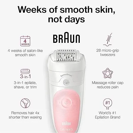 ماكينة إزالة شعر براون 5-620 باداء قوي ونتائج دقيقة