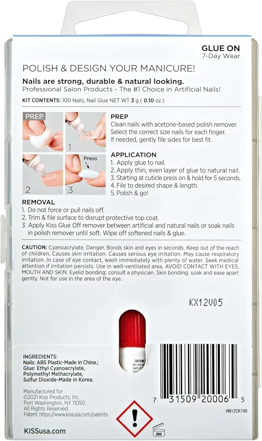 اظافر كيس مربعة متوسطة الطول لجاذبية فورية