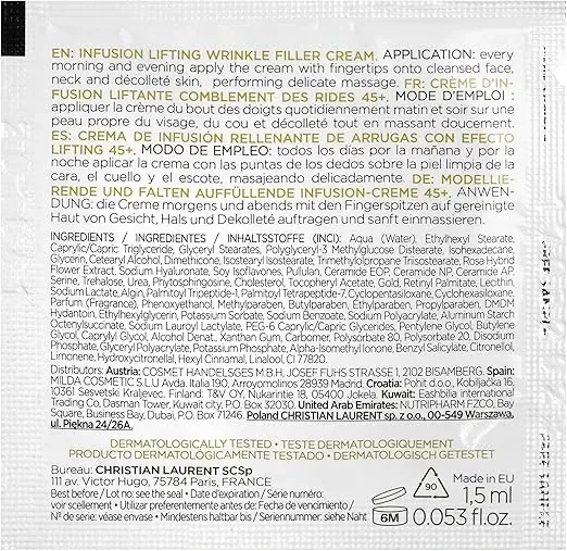 ماسك كريستيان لوران يمنح البشرة اشراقة وشبابا فوريا 2×5 مل