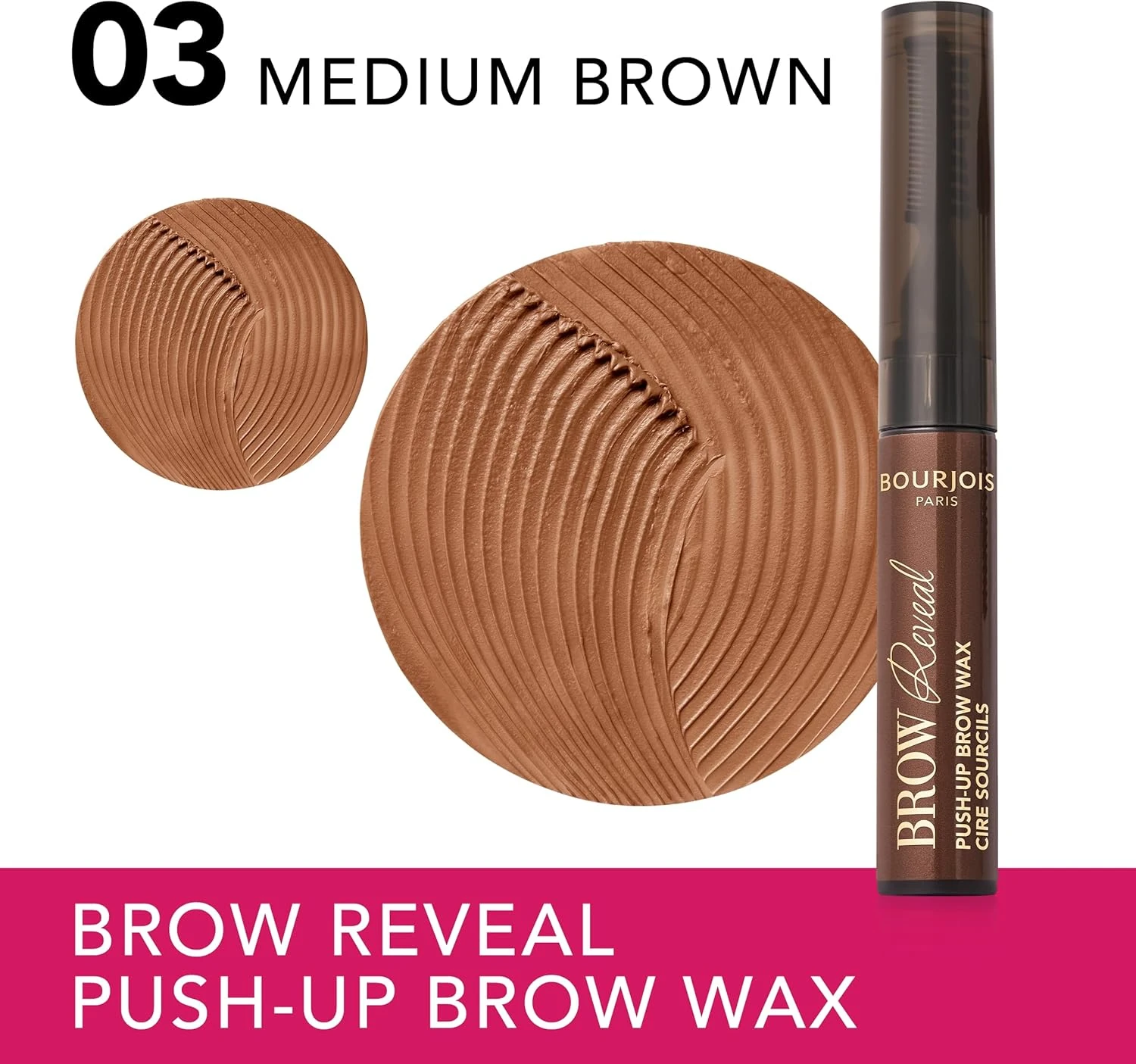 شمع حواجب بورجوا براو ريفيل بوش أب واكس 03 بني متوسط يثبت الحواجب