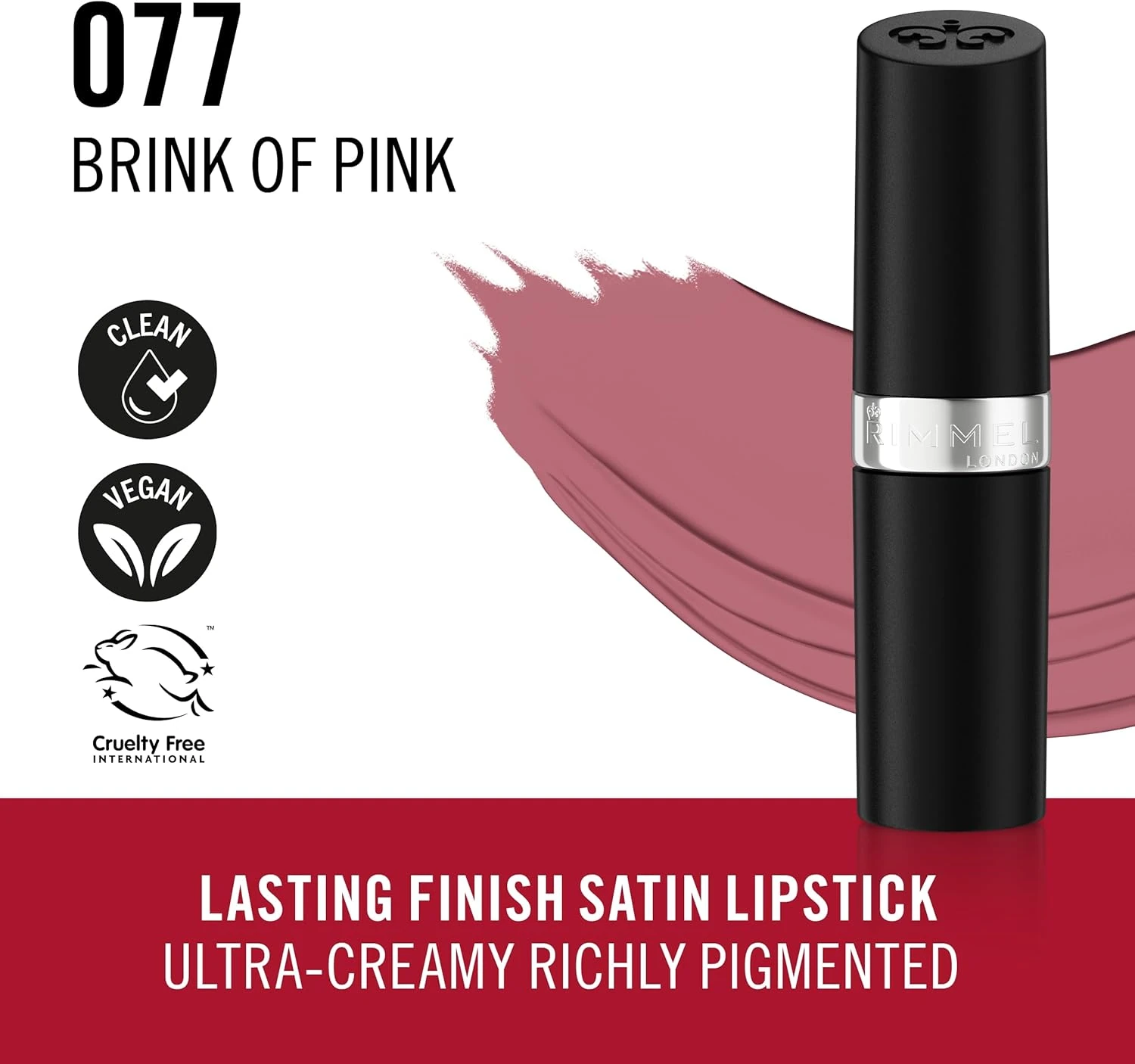 روج ريميل لاستينج فينيش 077 اسيا لون يدوم طويلا