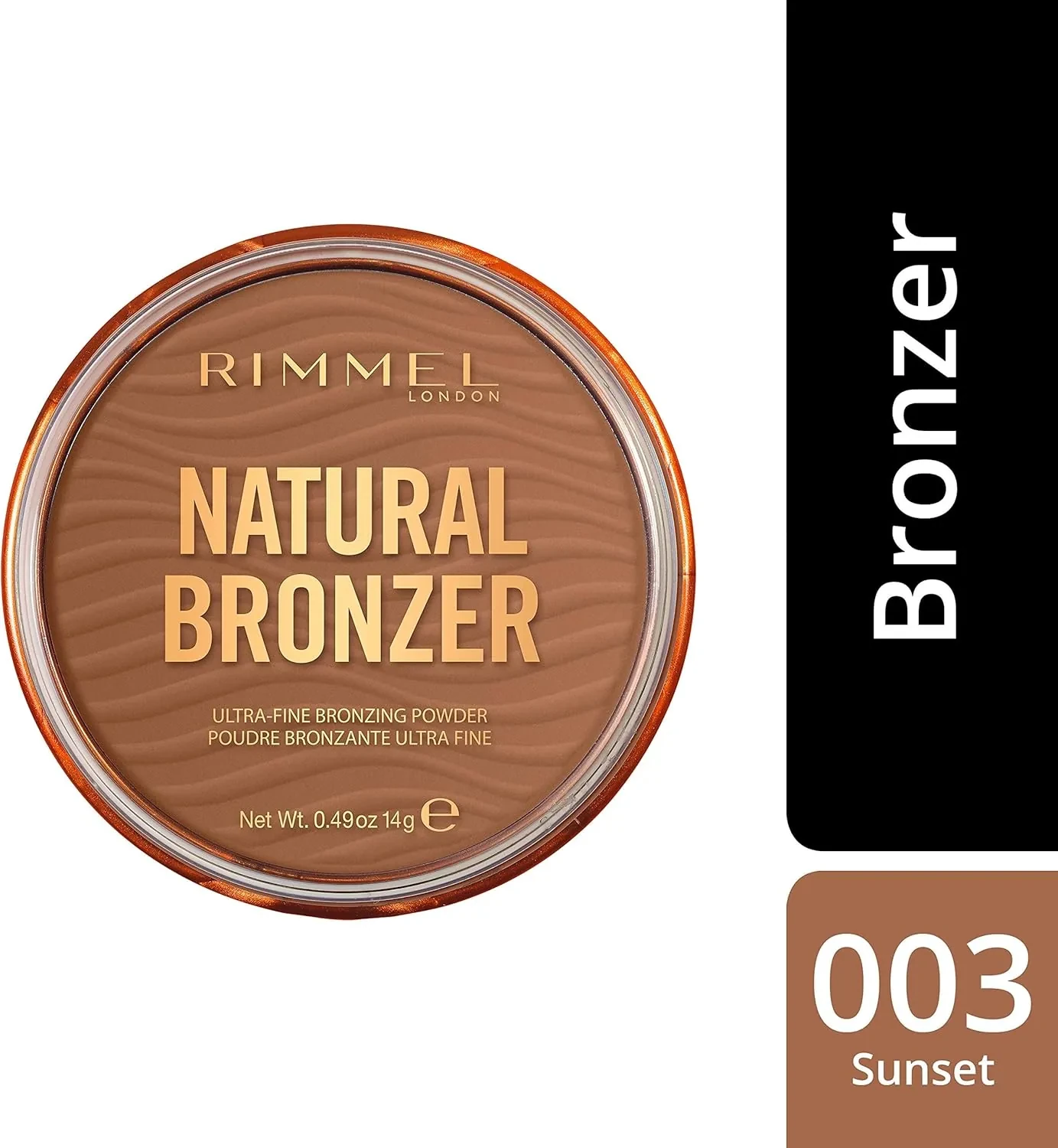 بودرة ناتشورال برونزر من ريميل 003 برتقالي محمر لمظهر صحي متألق