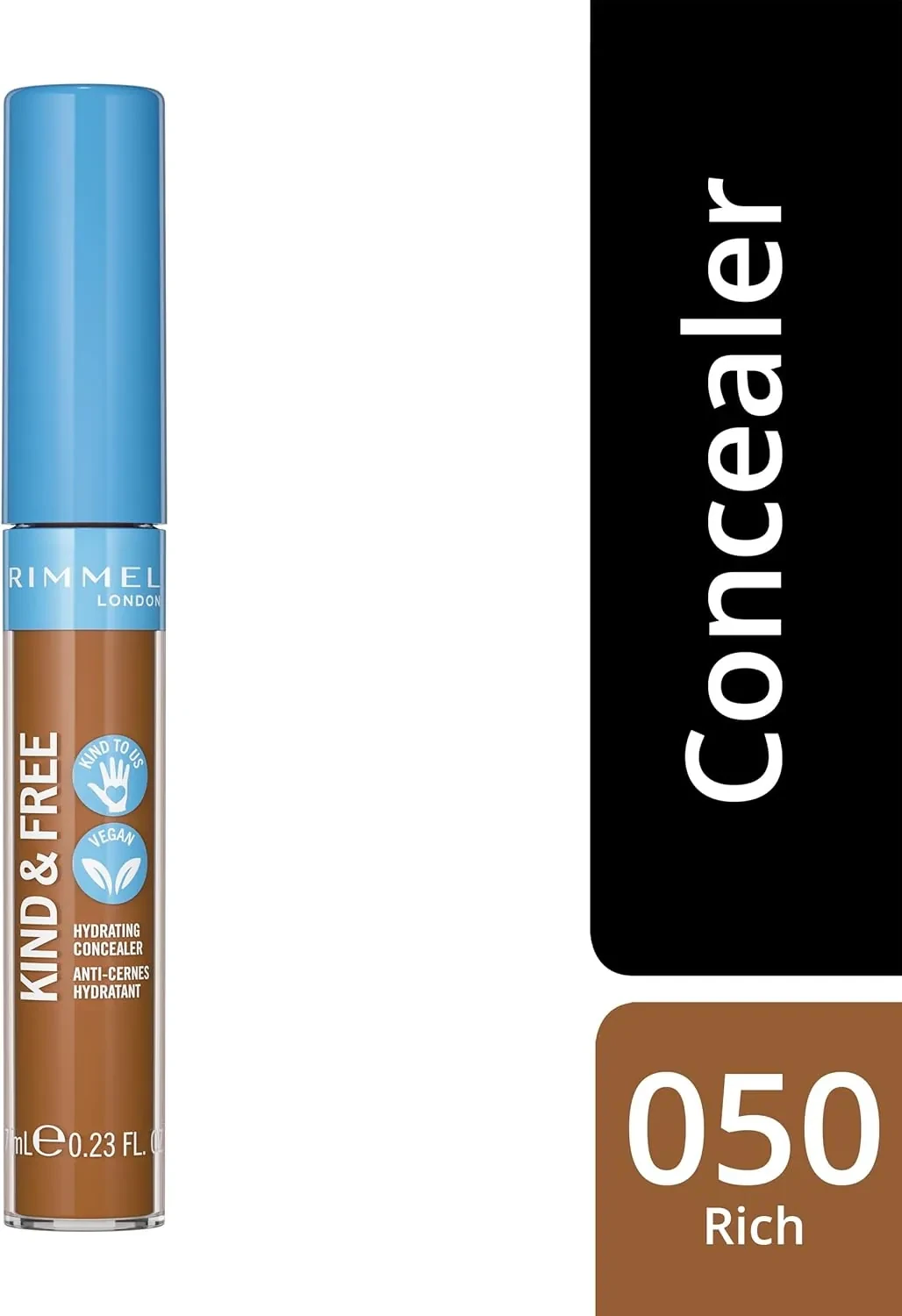 منتج كونسيلر ريميل كايند اند فري 050 ريتش لون ريتش مثالي للبشرة الداكنة