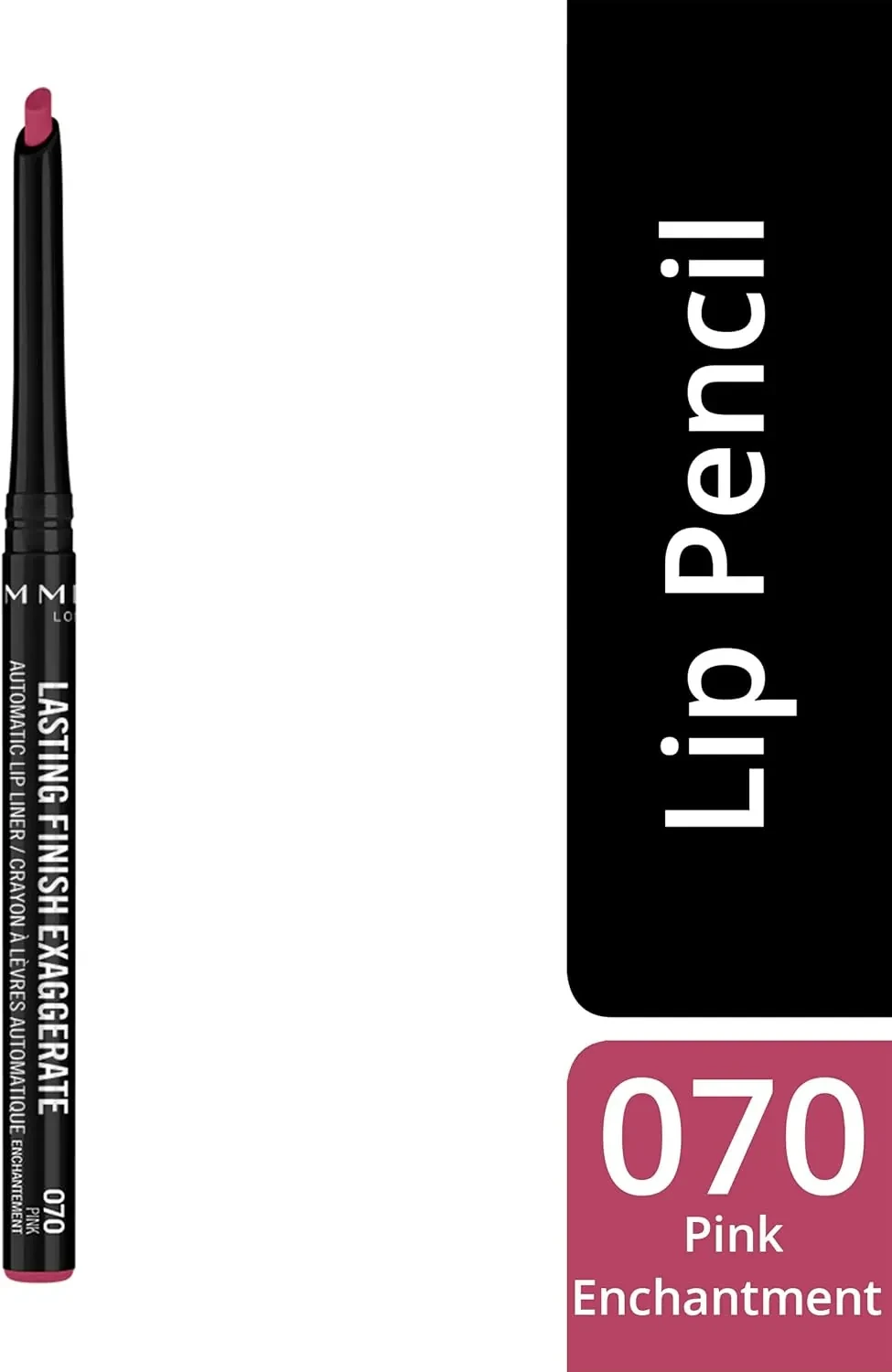 قلم شفاه ريميل اوتوماتيك 070 لون انثوي مثالي للتحديد