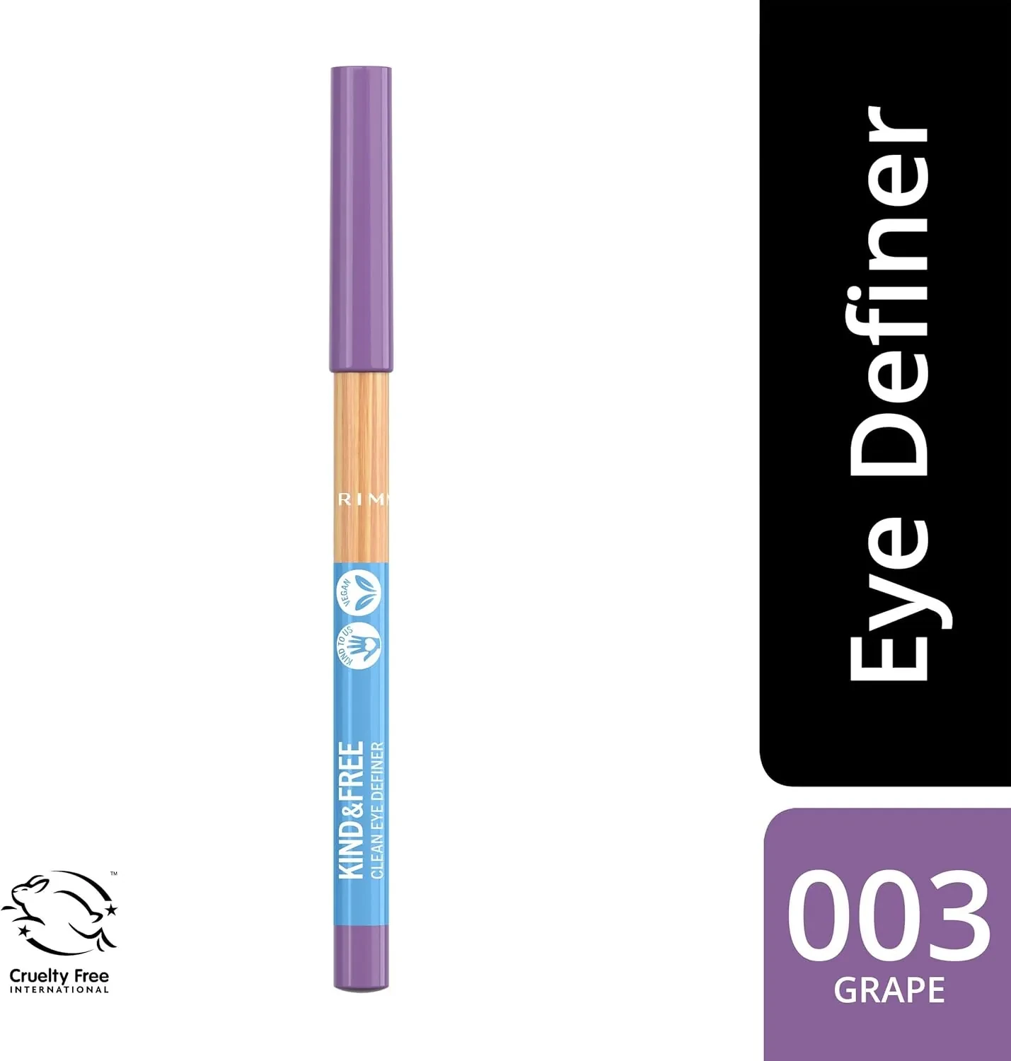 صورة قلم كحل ريميل كايند اند فري 003 بنفسجي اصلي