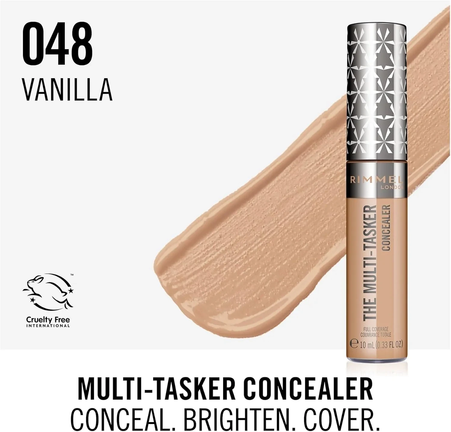 كونسيلر ريميل ذا مالتي تاسكر 048 فانيليا يعزز مظهر البشرة النقي