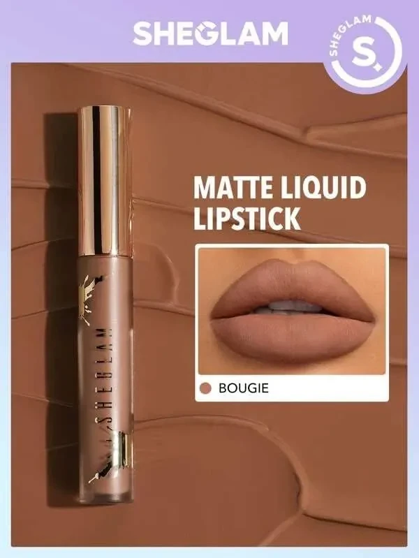 شيجلام بوجي احمر شفاه سائل مات مع لون غني ومكثف